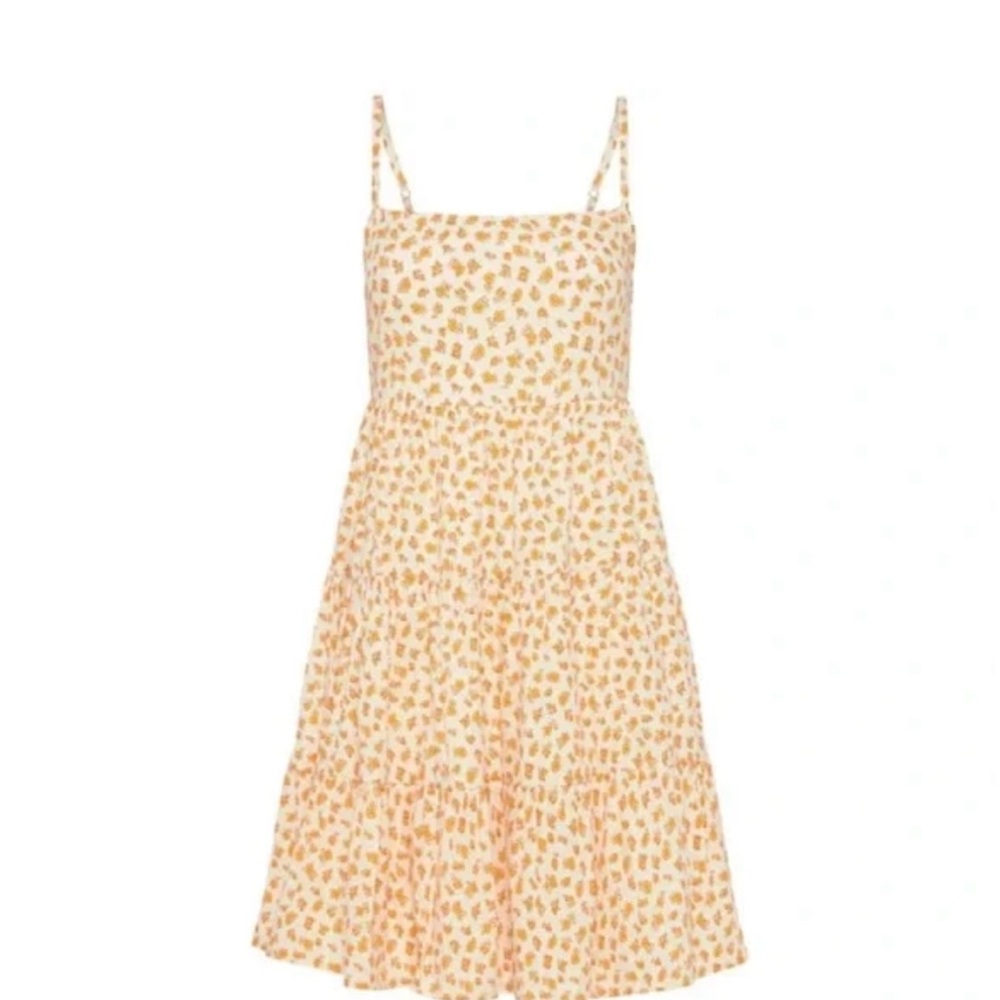 Faithful the Brand Yellow Floral Sundress with Spaghetti Straps, xs